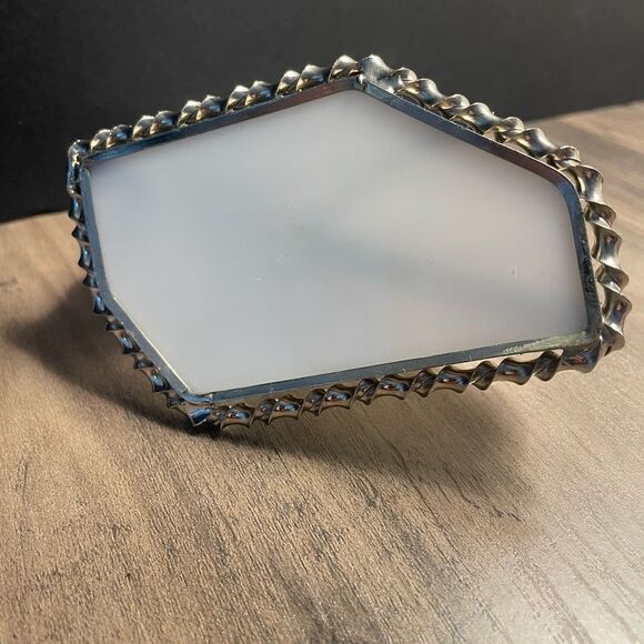 Vintage Stained Glass Standing Shoe Paperweight Ornament White EUC - Picture 5 of 9